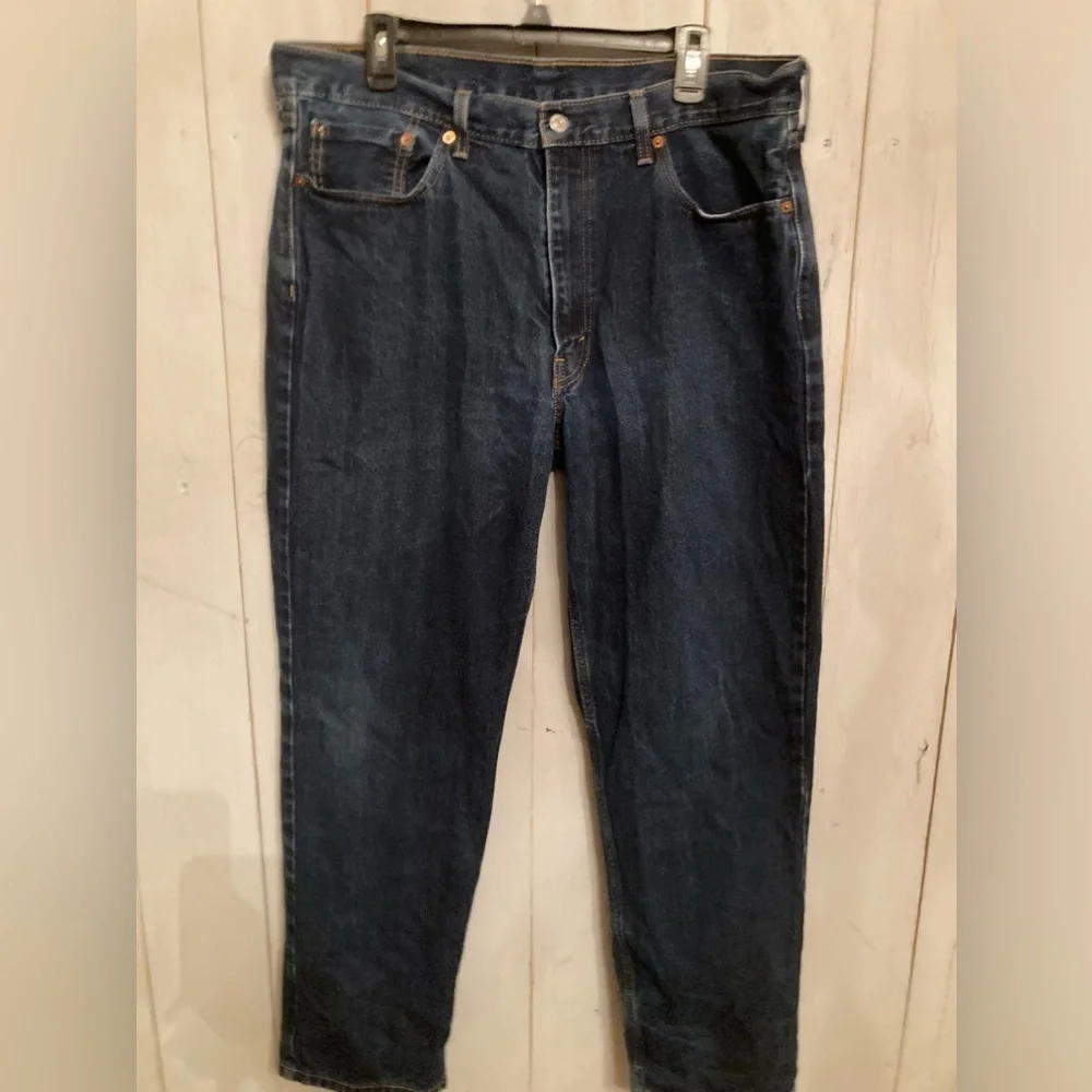Levis Jeans Mens 38x32 Blue 550 Relaxed Fit Straight‎ Dark Wash Denim